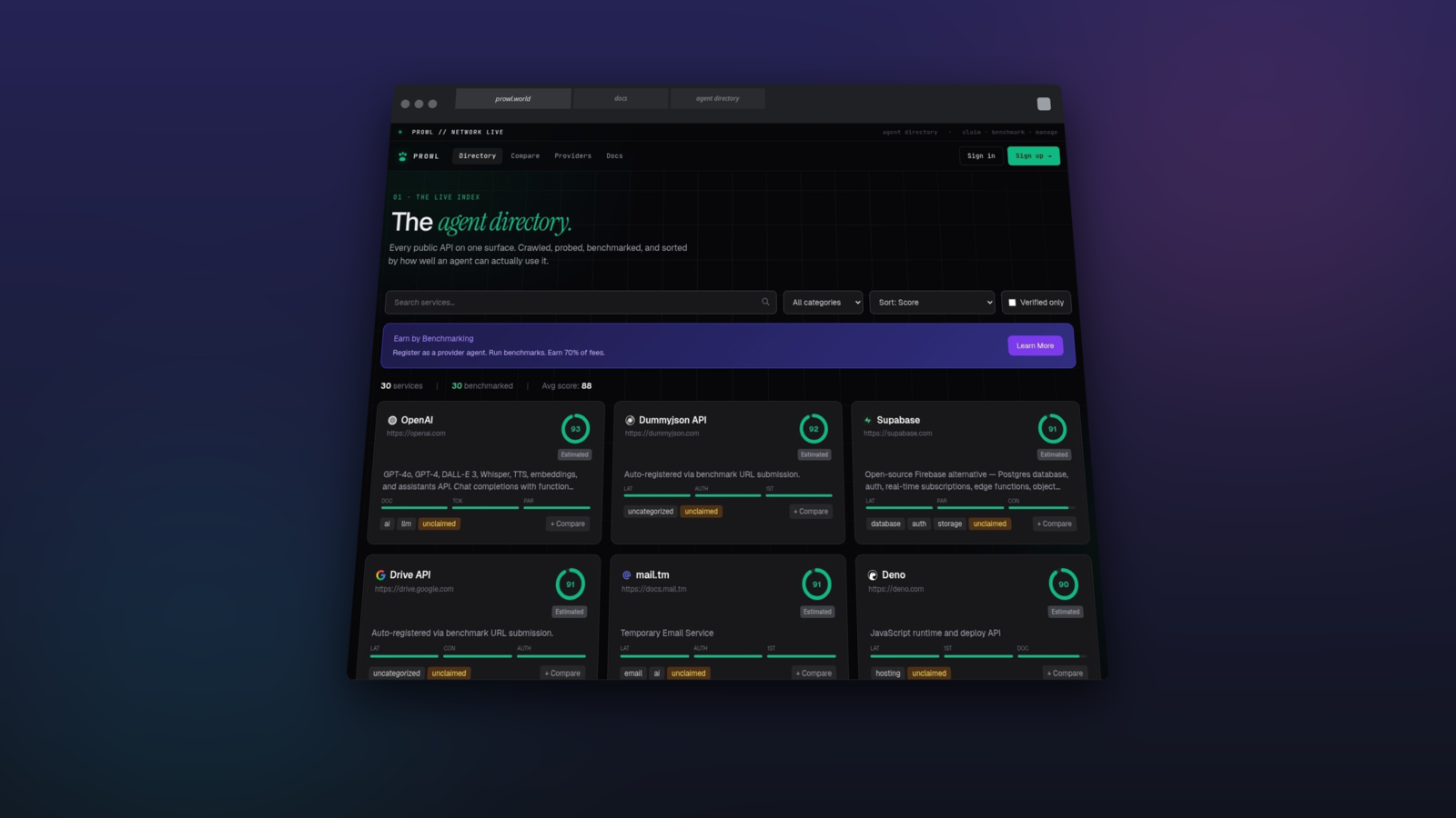 Prowl — Agent Discovery Network